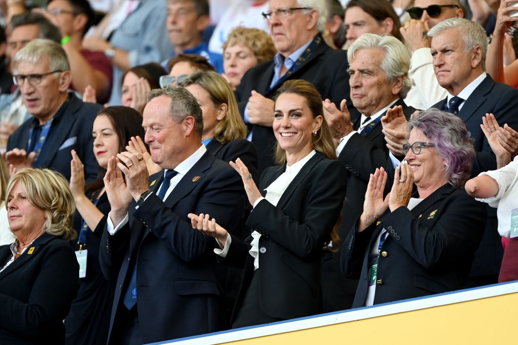 Kate Middleton, princesa de Gales, en la Women's Rugby World Cup 2025