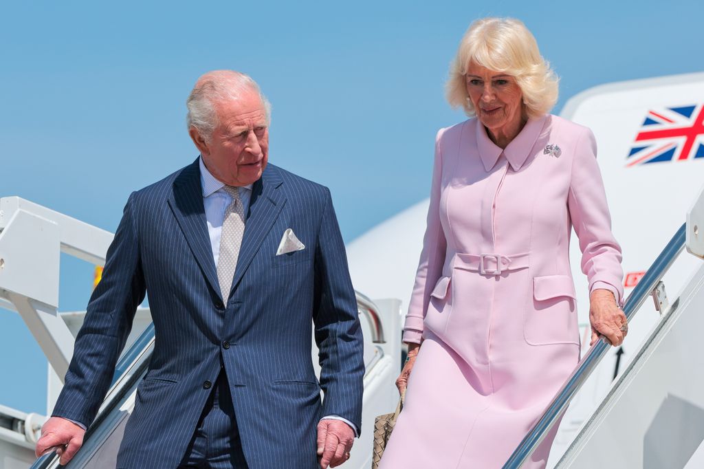 Los reyes Carlos III y Camilla en su llegada a Estados Unidos