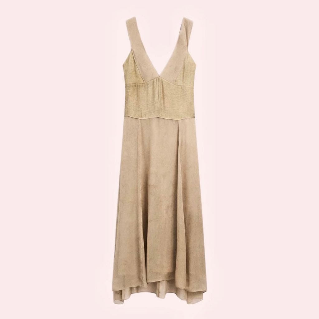 Vestido midi fluido de Massimo Dutti