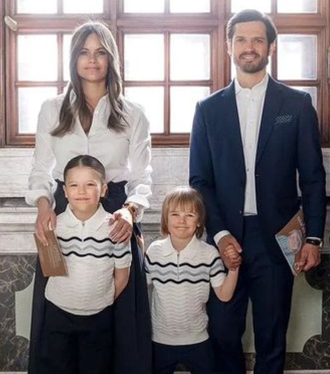 La familia de Carlos Felipe y Sofia de Suecia