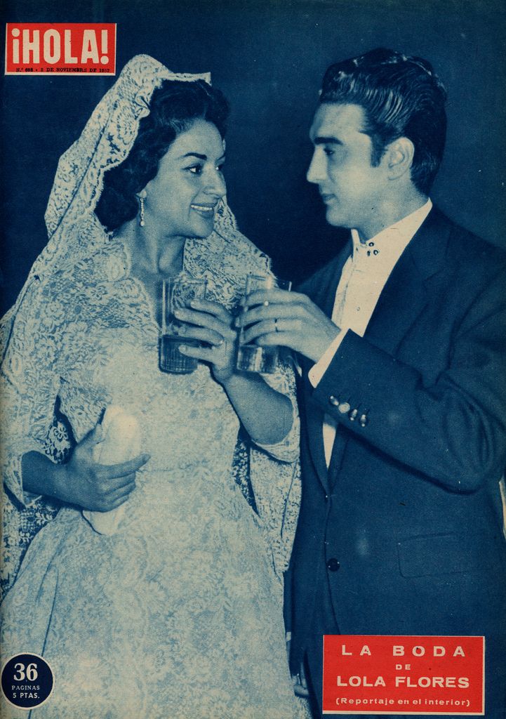 Lola Flores en su boda con El Pescaílla