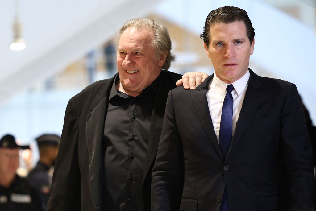 Gerard Depardieu y su abogado, Jeremie Assous 