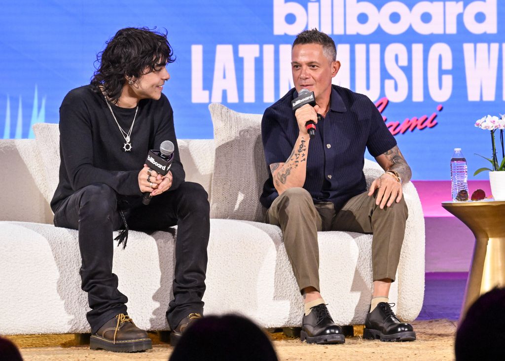 Alexander y su padres Alejandro Sanz en laSemana de la Música Latina de Billboard 2024.