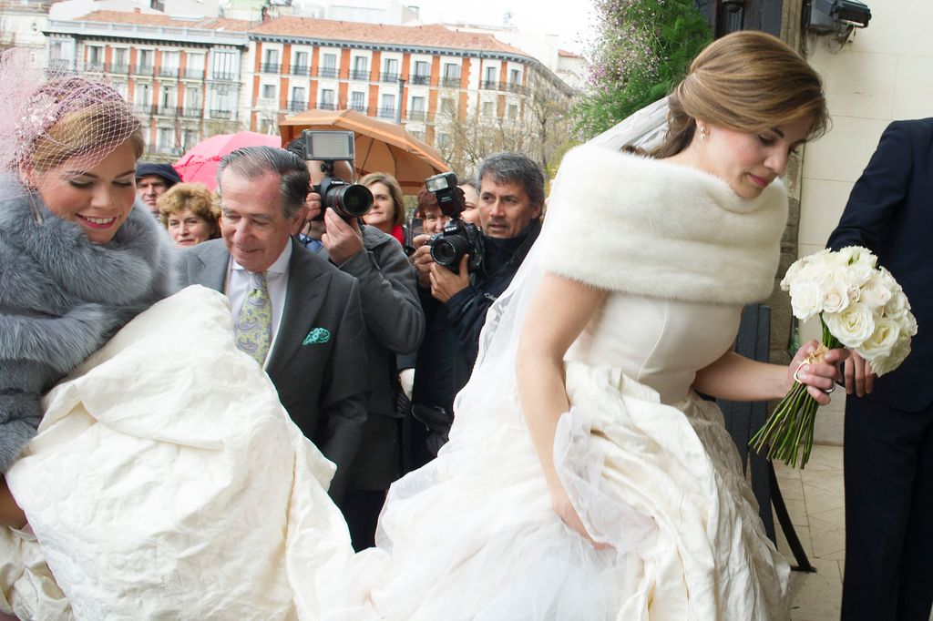 La psiquiatra Marian Rojas Estapé durante su boda con Jesús Martínez-Cortés Gimeno. 01/03/2014. Madrid