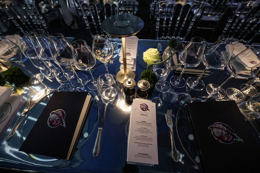 Una foto del menú del 'Bal de la Rose' en Mónaco
