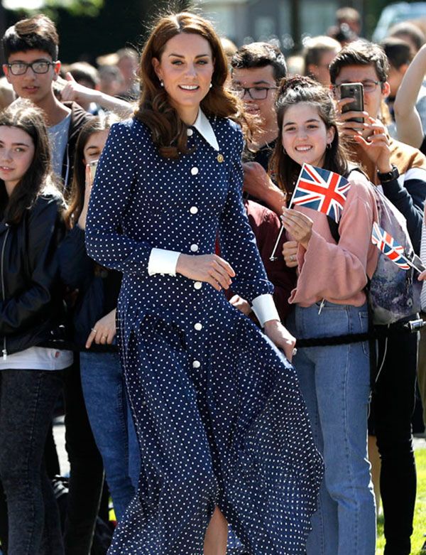 Kate Middleton con falda de lunares en Wimbledon