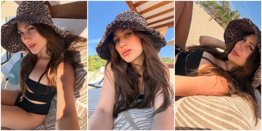 Fernanda Gómez lució guapísima e sus posados playeros.