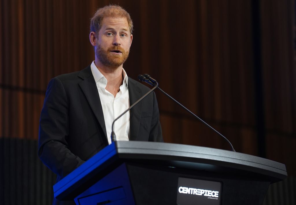 El príncipe Harry Cumbre ofreció un discurso muy personal durante la Cumbre InterEdge en el Centrepiece de Melbourne.