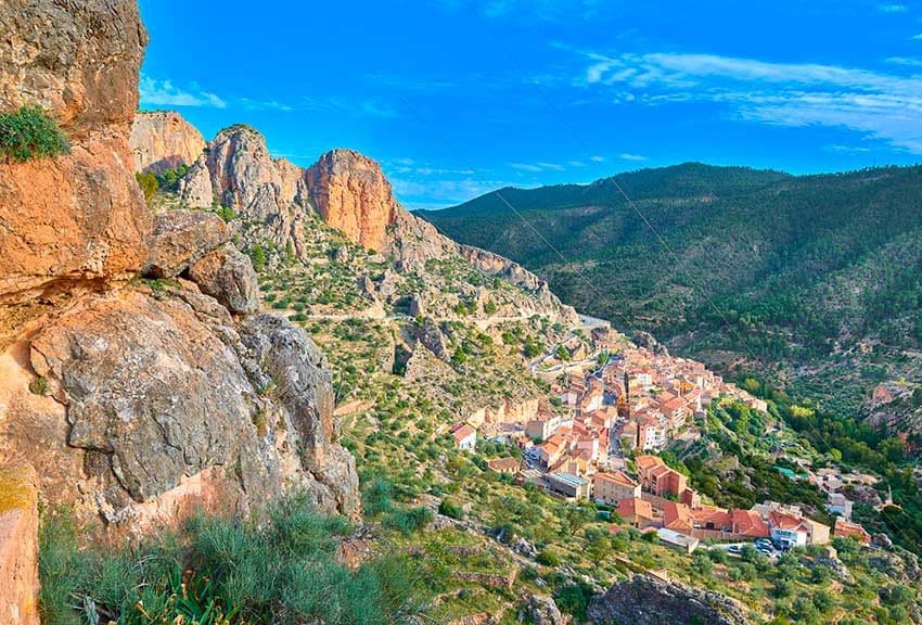 Localidad de Ayna en la sierra del Agua, Albacete
