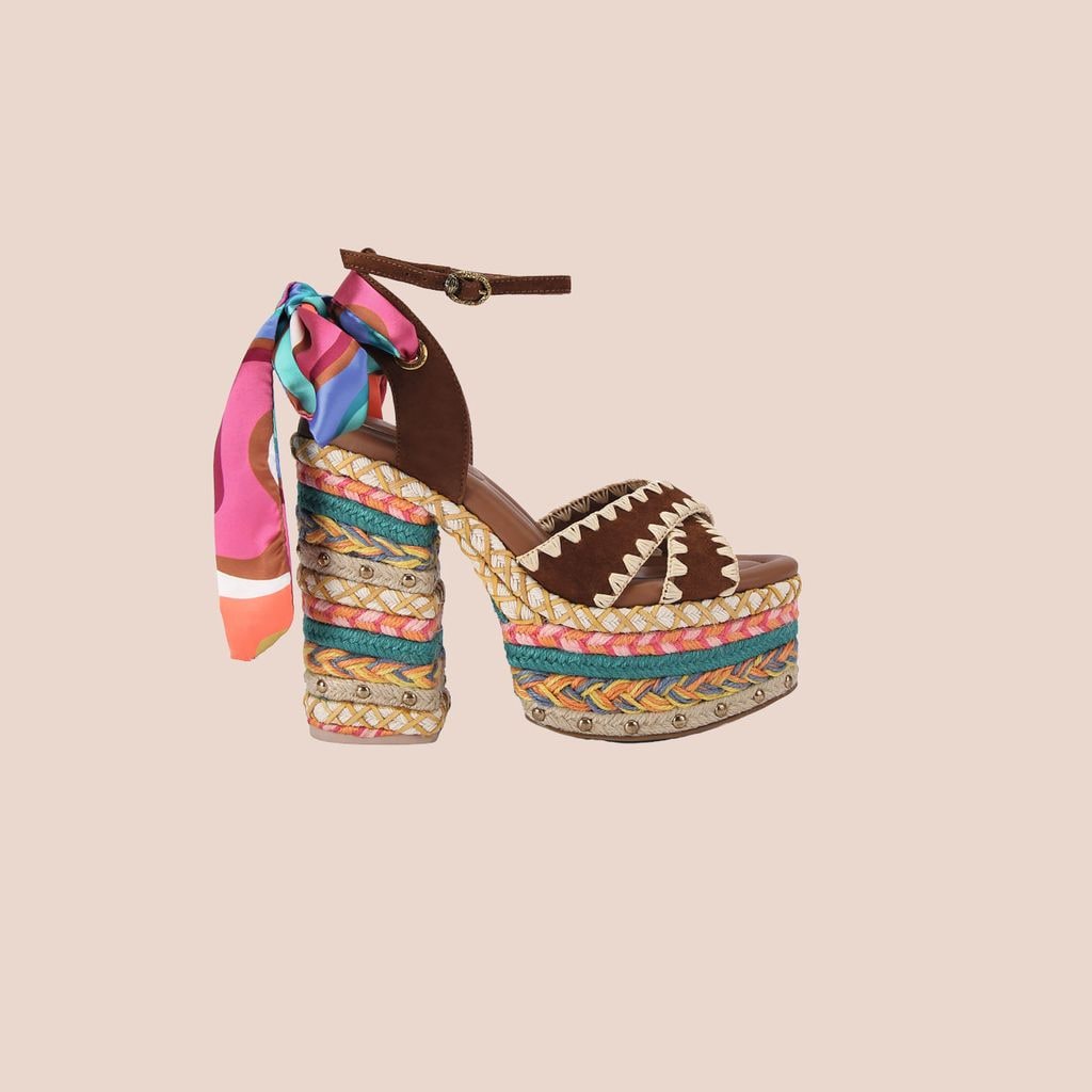 Sandalia plataforma esparto Kurt Geiger