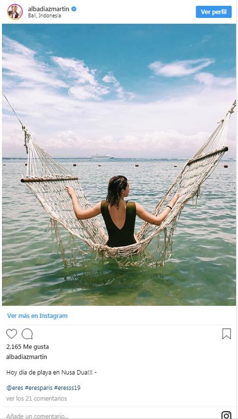 Alba Díaz en Bali