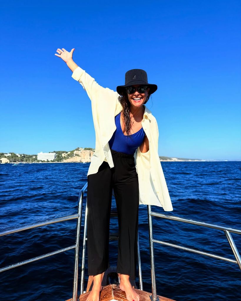La presentadora disfruta feliz de su merecido descanso