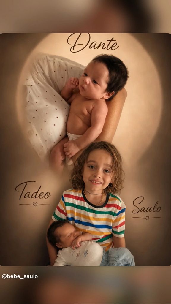 Con Dante en el cielo, Ferdinando Valencia recordó al pequeño junto a sus hermanos Tadeo y Saulo