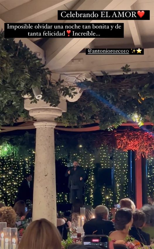 Antonio Orozco cantando en la boda de Elena S. Sánchez