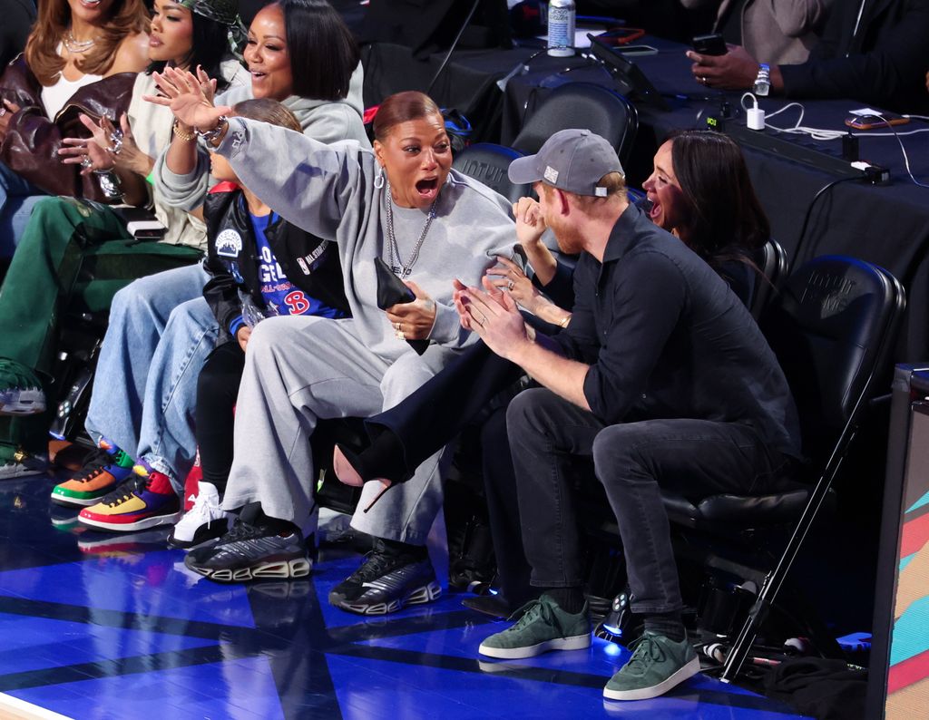 Harry y Meghan la pasaron muy bien junto a la rapera y actriz.