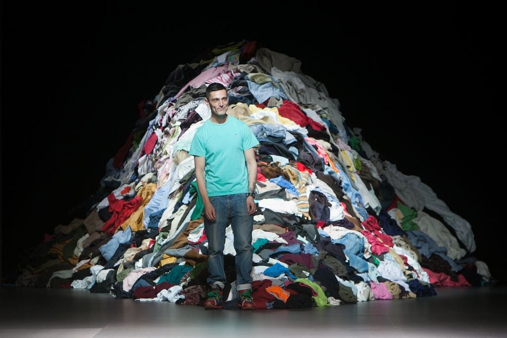 David Delfín en la pasarela de Cibeles en Madrid, en el año 2011