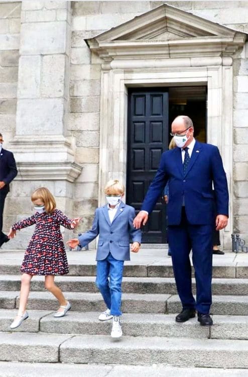 Alberto de Mónaco y sus hijos