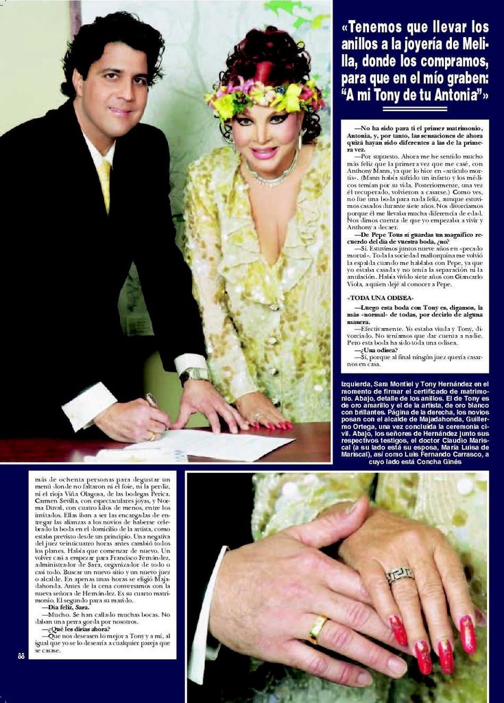 Boda Sara Montiel
