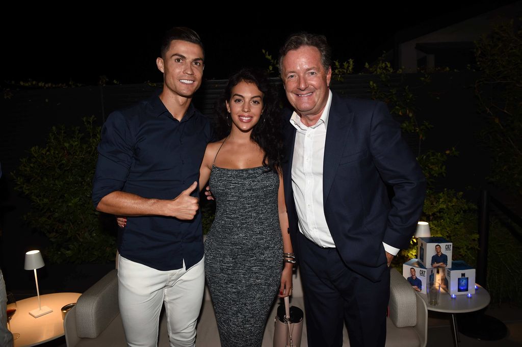 Cristiano Ronaldo, Georgina Rodriguez y Piers Morgan