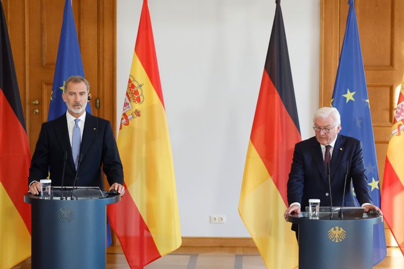El rey Felipe VI con el presidente alemán