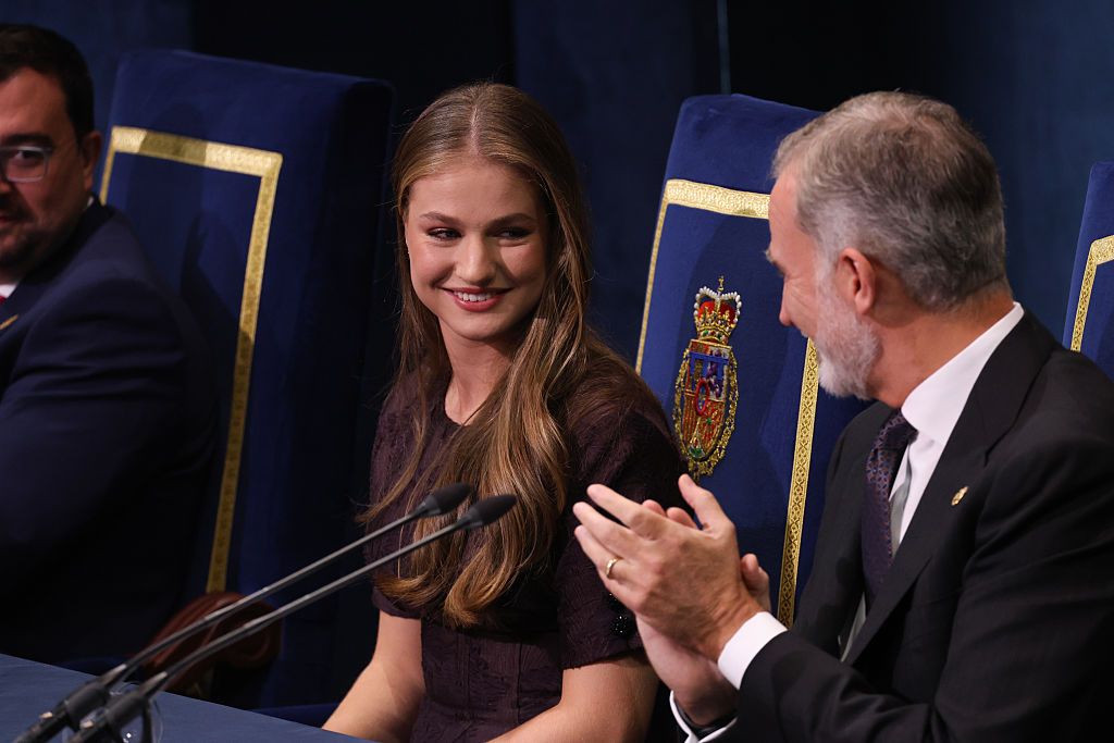 Felipe VI junto a la princesa Leonor