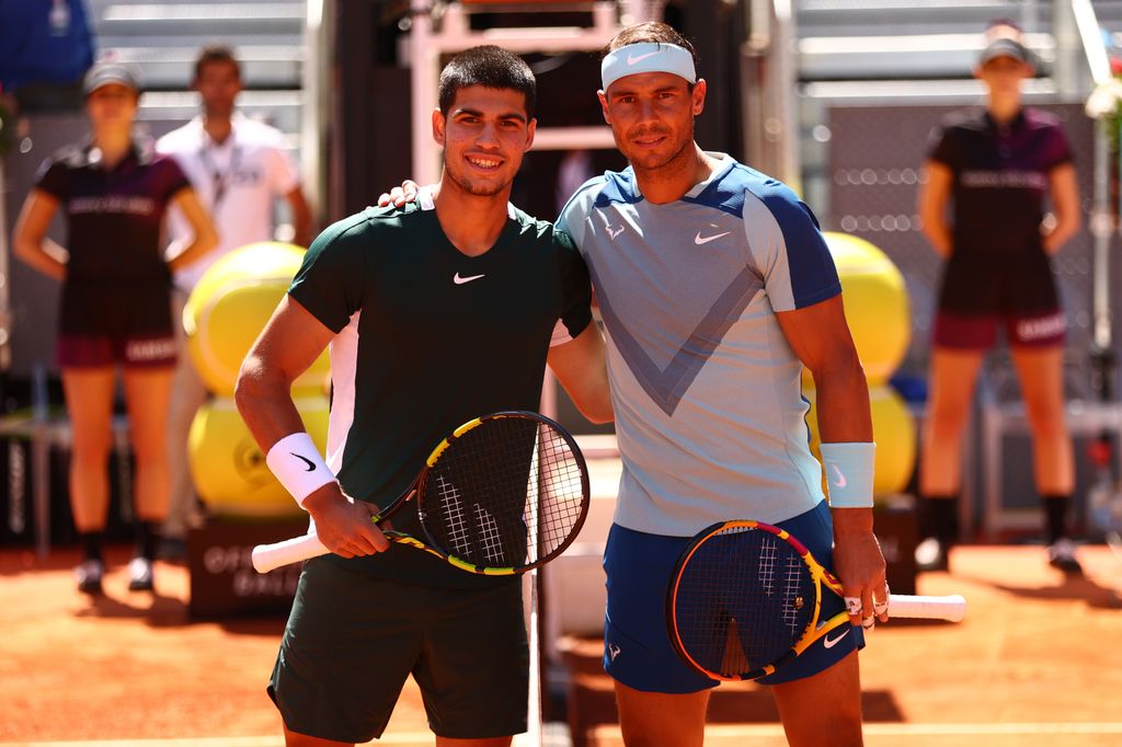 Carlos Alcaraz con Rafa Nadal