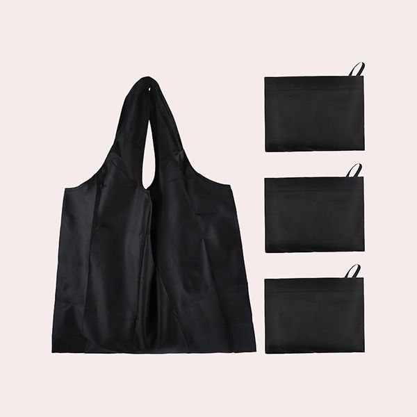 APOMOONS 3 Piezas Bolsa Compra Plegable Negro