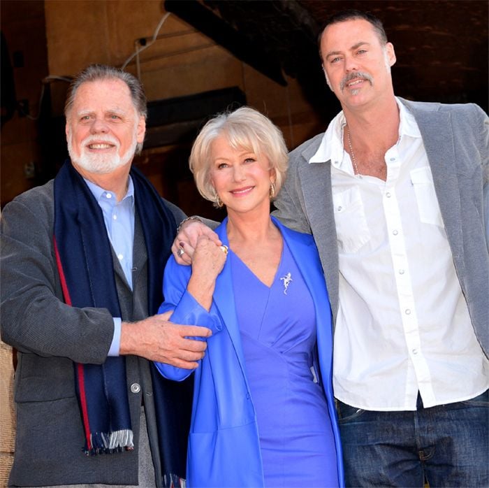 Helén Mirren, con Taylor y Rio Hackford