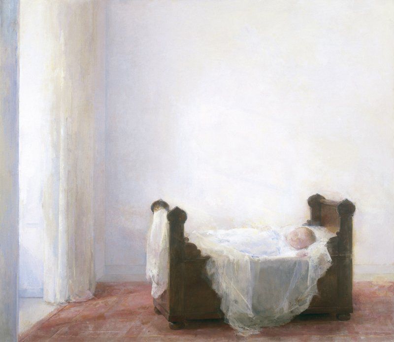 Inés Laffón en la cuna
1995 Óleo sobre lienzo, 170 × 195,5 cm 
Colección privada 