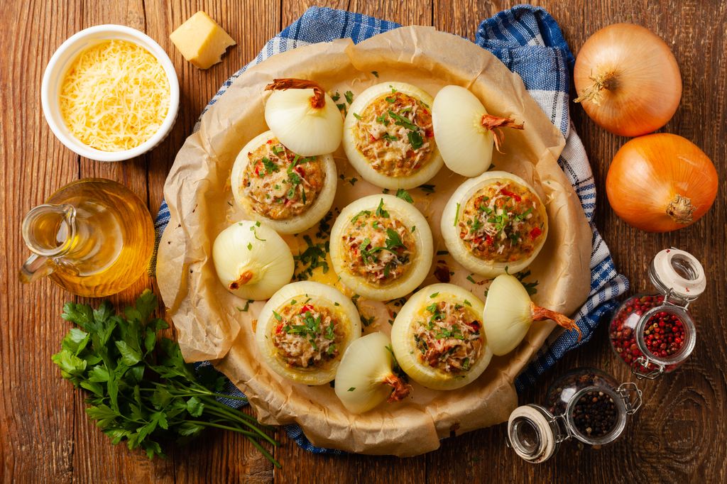 Cebollas rellenas de carne