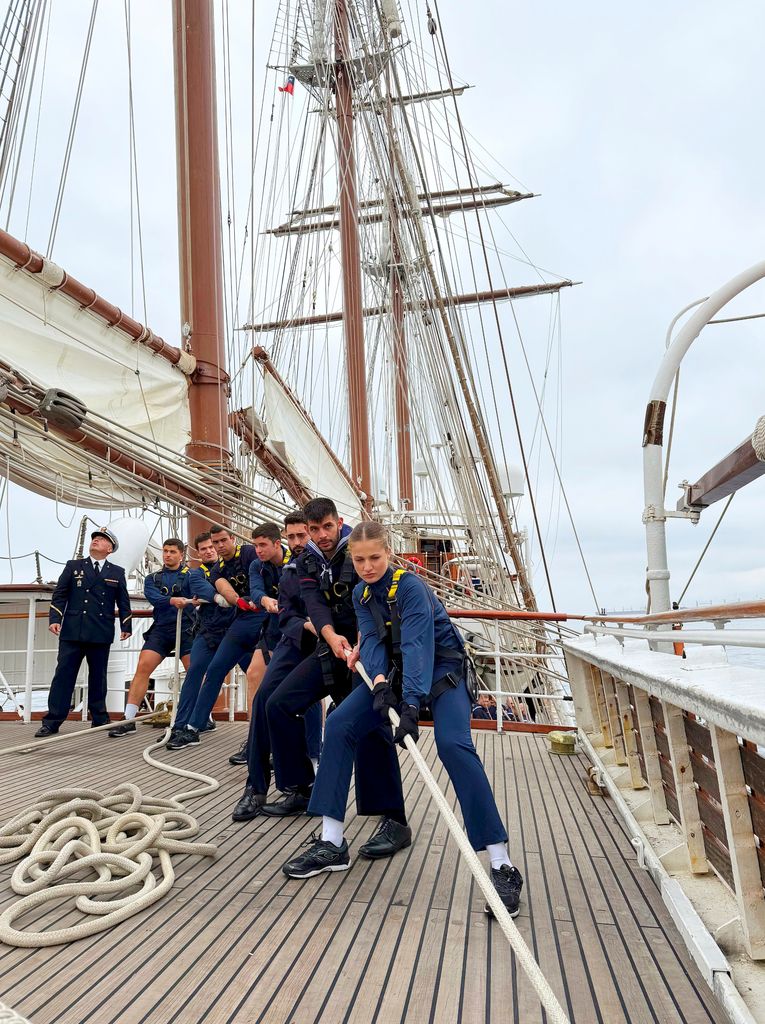 La pricnesa Leonor en Elcano en abril de 2025