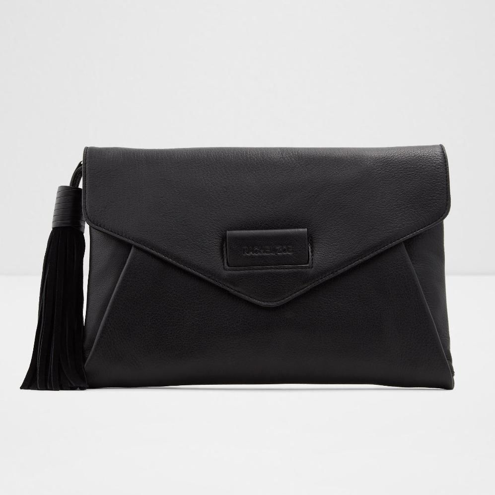 tendencias de accesorios maxi clutchs milan oversized envelope clutch en negro de rachel zoe