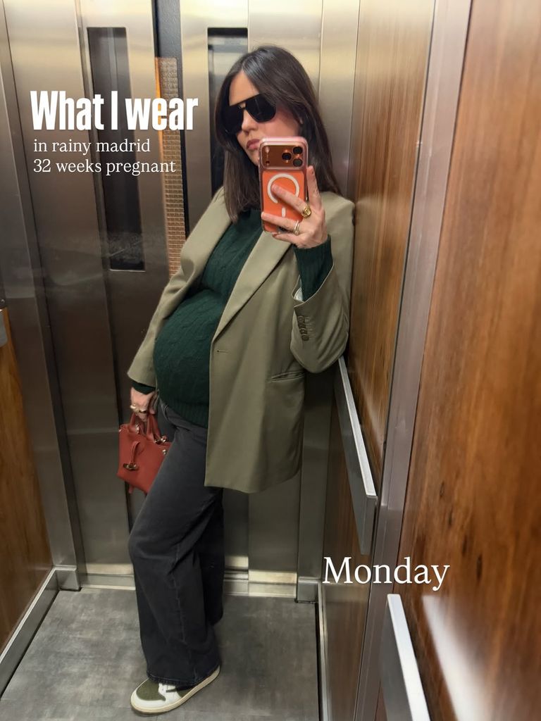 Los looks premamá de Isabelle Junot en invierno