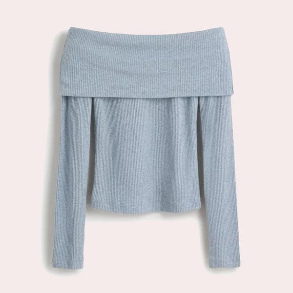 Top bardot hilatura metalizada