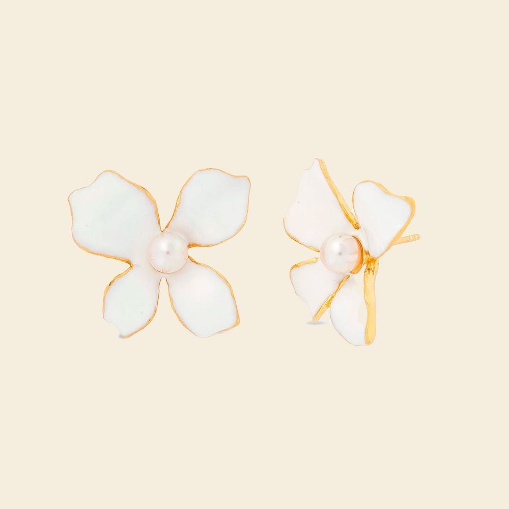 Pendientes de flor Majorica