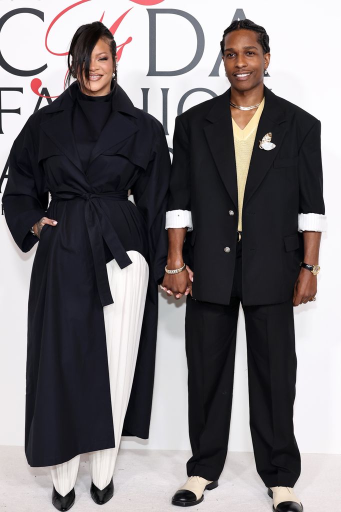 Rihanna y A$AP Rocky en los CFDA Awards 2025 en Nueva York.