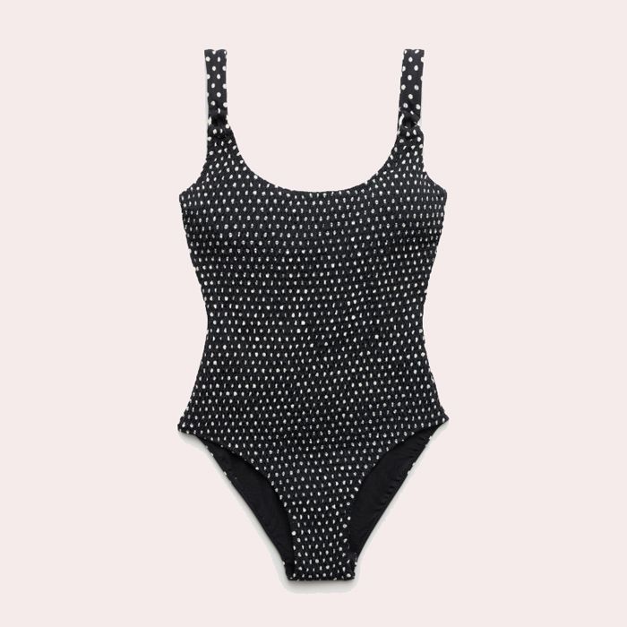 Bañador de mujer con camiseta de topitos Negro Énfasis