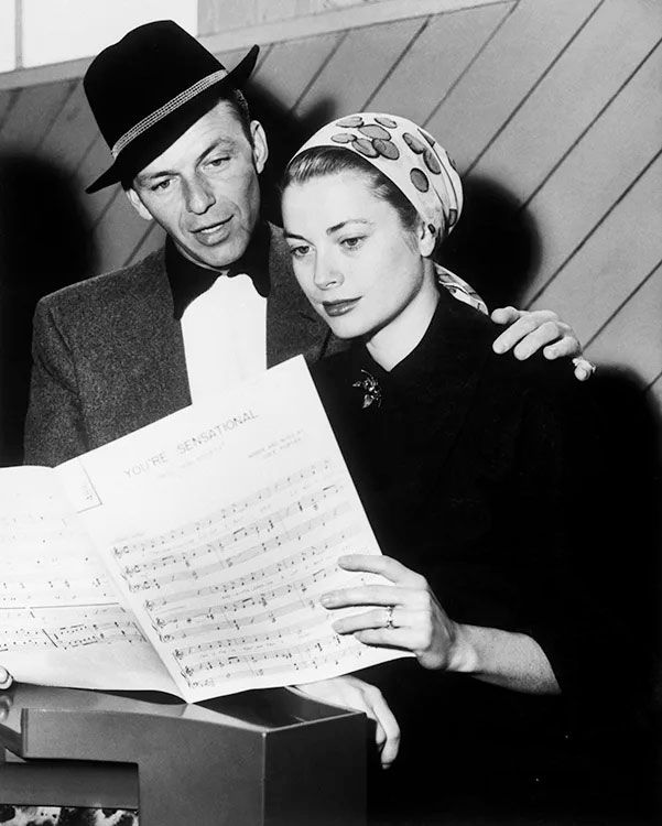Grace Kelly rodaje de Alta Sociedad