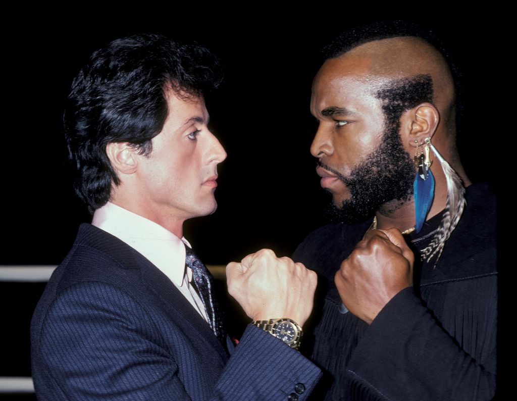 Sylvester Stallone y Mr T promocionando 'Rocky III'