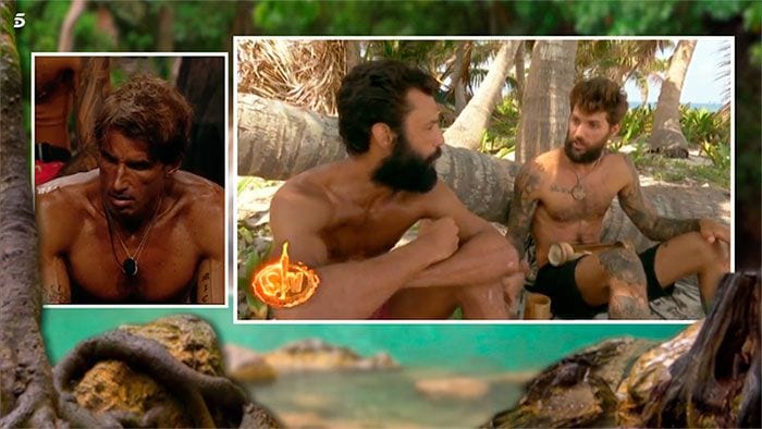 Hugo Sierra, Albert Barranco y Jorge Pérez en Supervivientes 
