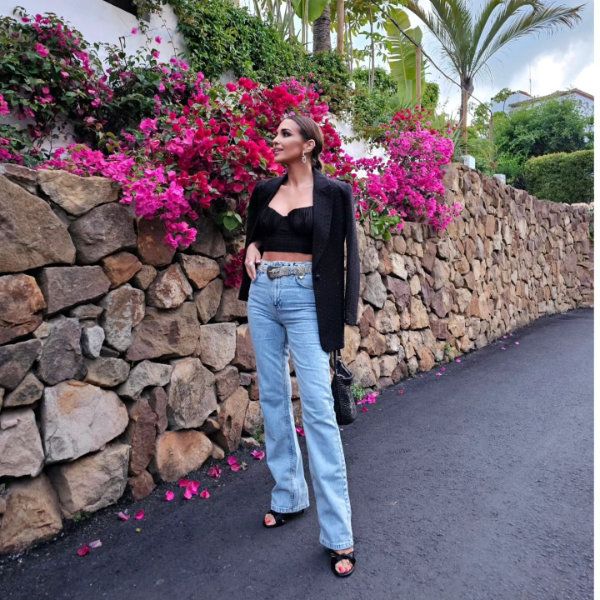 Paula Echevarría con top negro