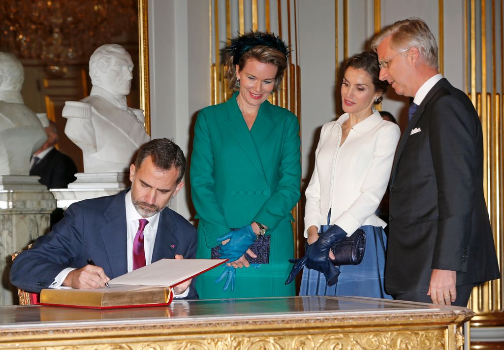 Los reyes Felipe y Letizia con los reyes Felipe y Matilde de Bélgica