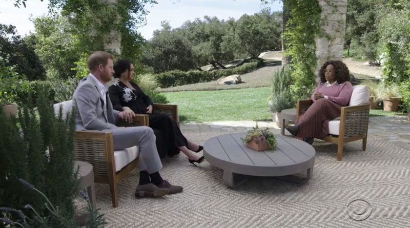 Meghan y Harry con Oprah Winfrey