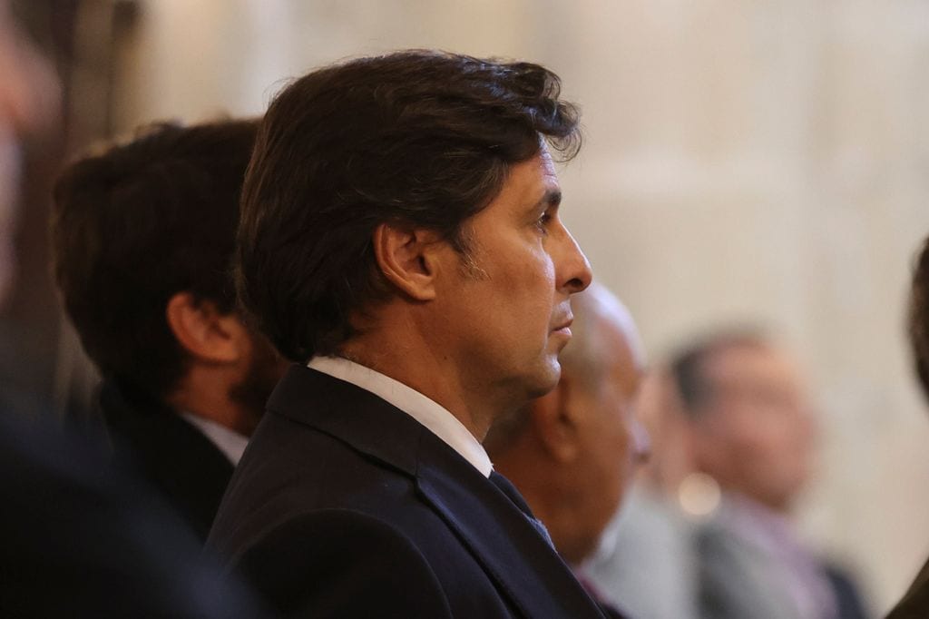 Francisco Rivera en el funeral de Álvaro Domecq Romero en Sevilla