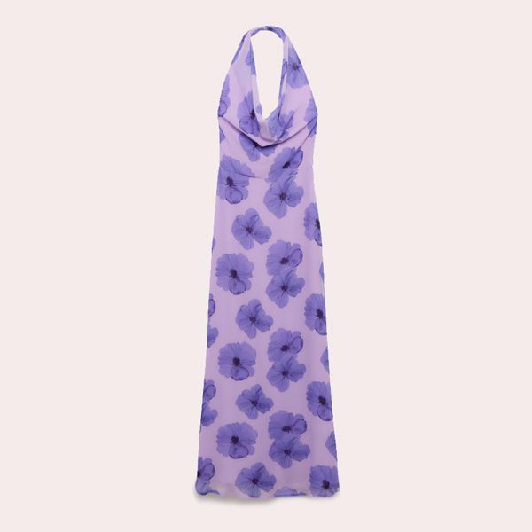 Vestido halter print