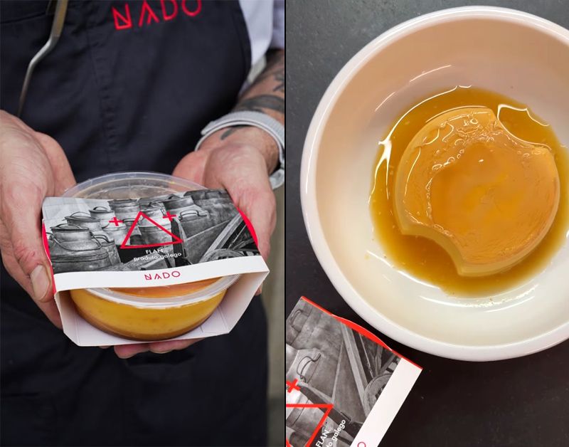 Flan del restaurante Nado.