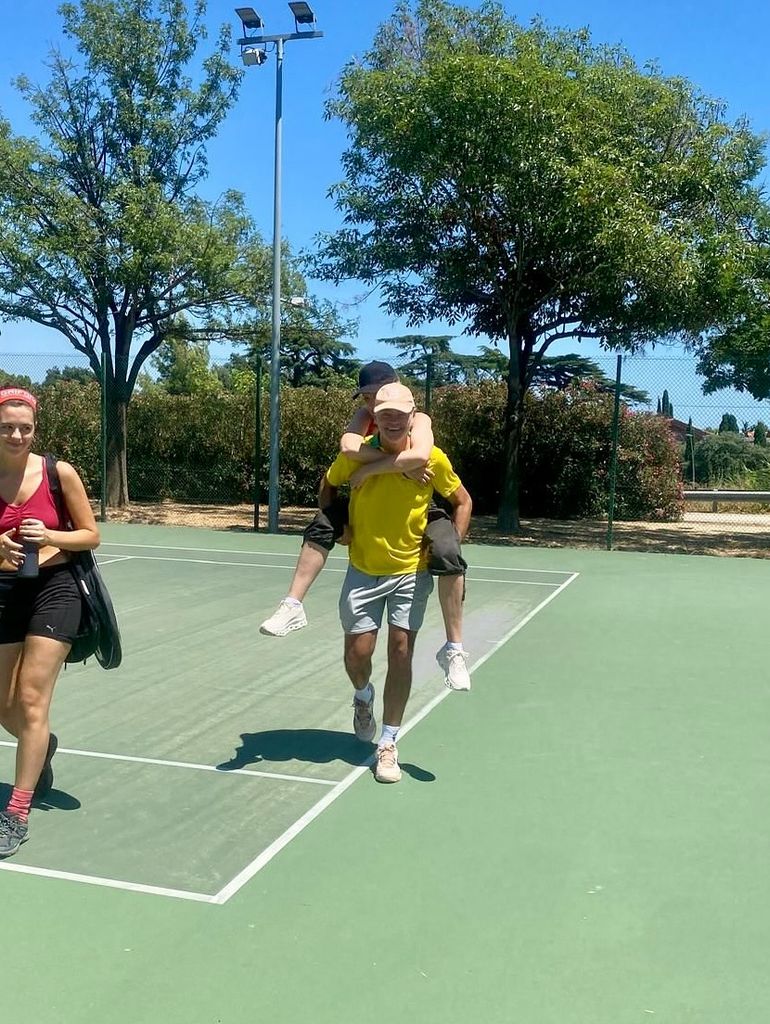 Judit Mascó, en la pista de tenis