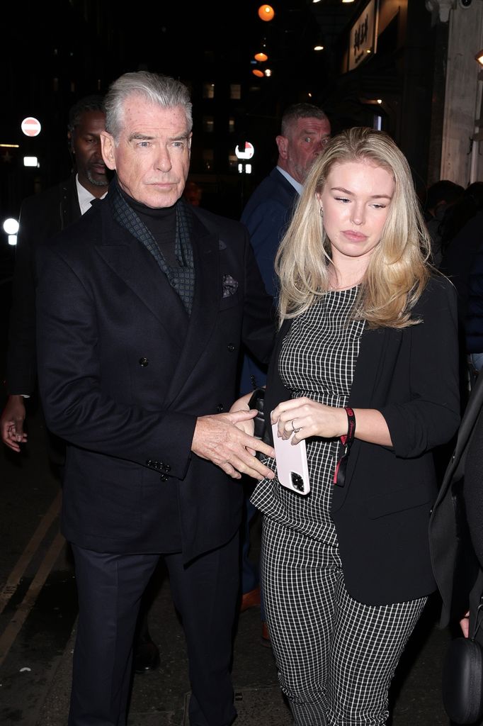 Actor Pierce Brosnan and granddaughter, Isabella Sophie Smith 