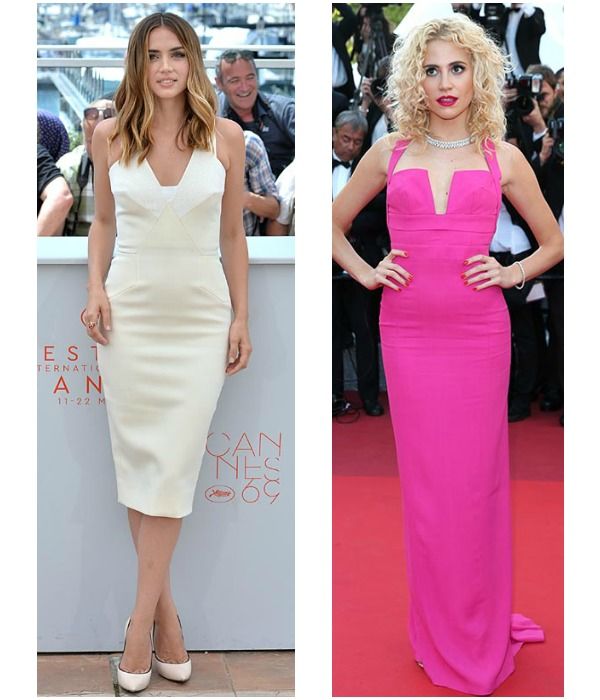 Pizie Lott demuestra que las matemáticas son posibles aplicadas a términos 'fashion' con un vestido de líneas rectas de DSquared2 que cede todo el protagonismo al escote en disposición geométrica.
