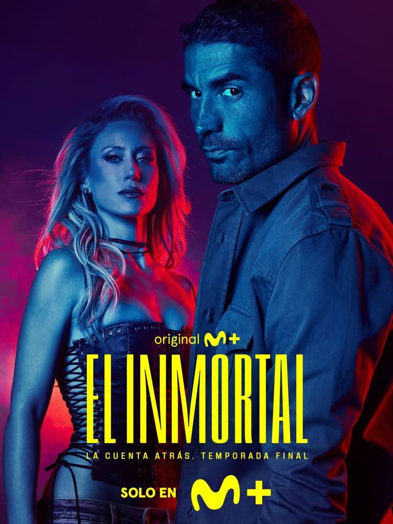 Poster promocional de El inmortal con Alex García y Teresa Riott